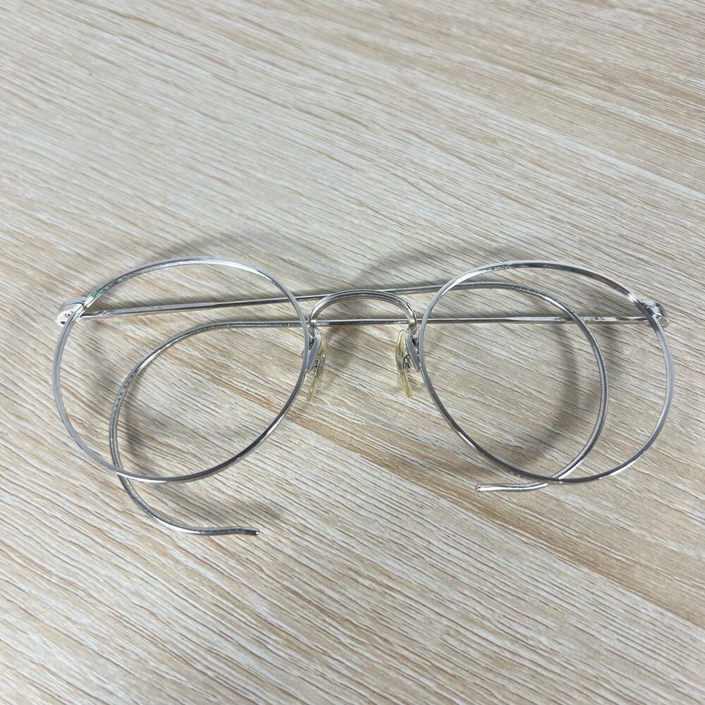 Artcraft 23 USA Wire Rim Silver Round Eyeglasses 51-23 Amazing Condition!